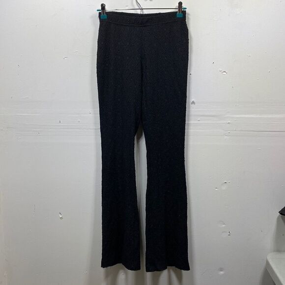 LM Lulu Paris Textured Flare Pants Medium - Picture 1 of 6